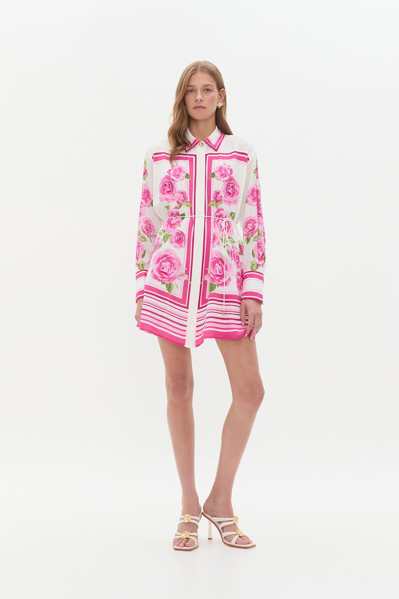 Secret Border Silk Mini Dress