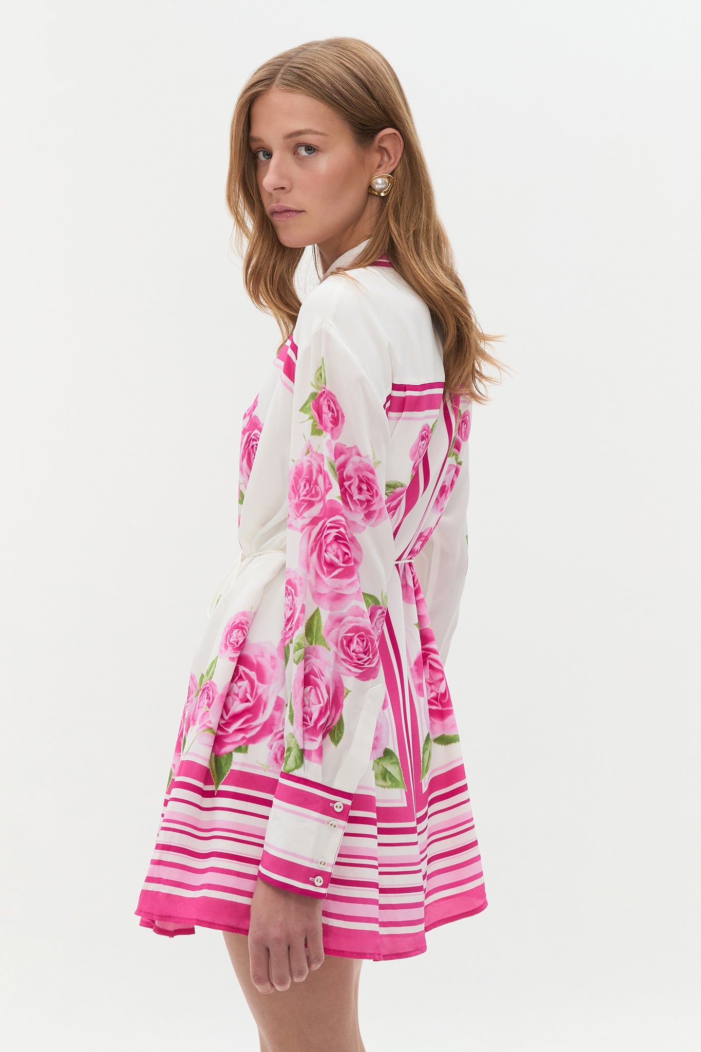 Secret Border Silk Mini Dress