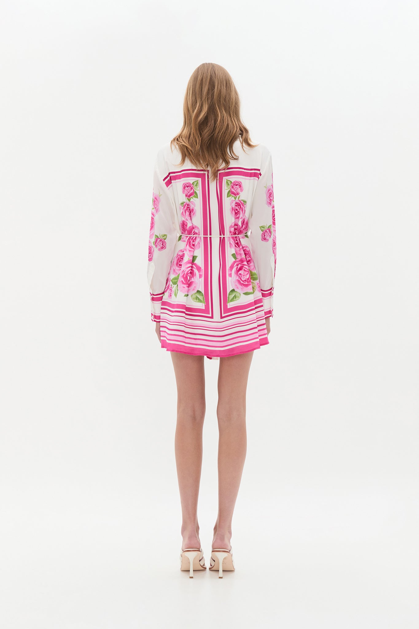 Secret Border Silk Mini Dress