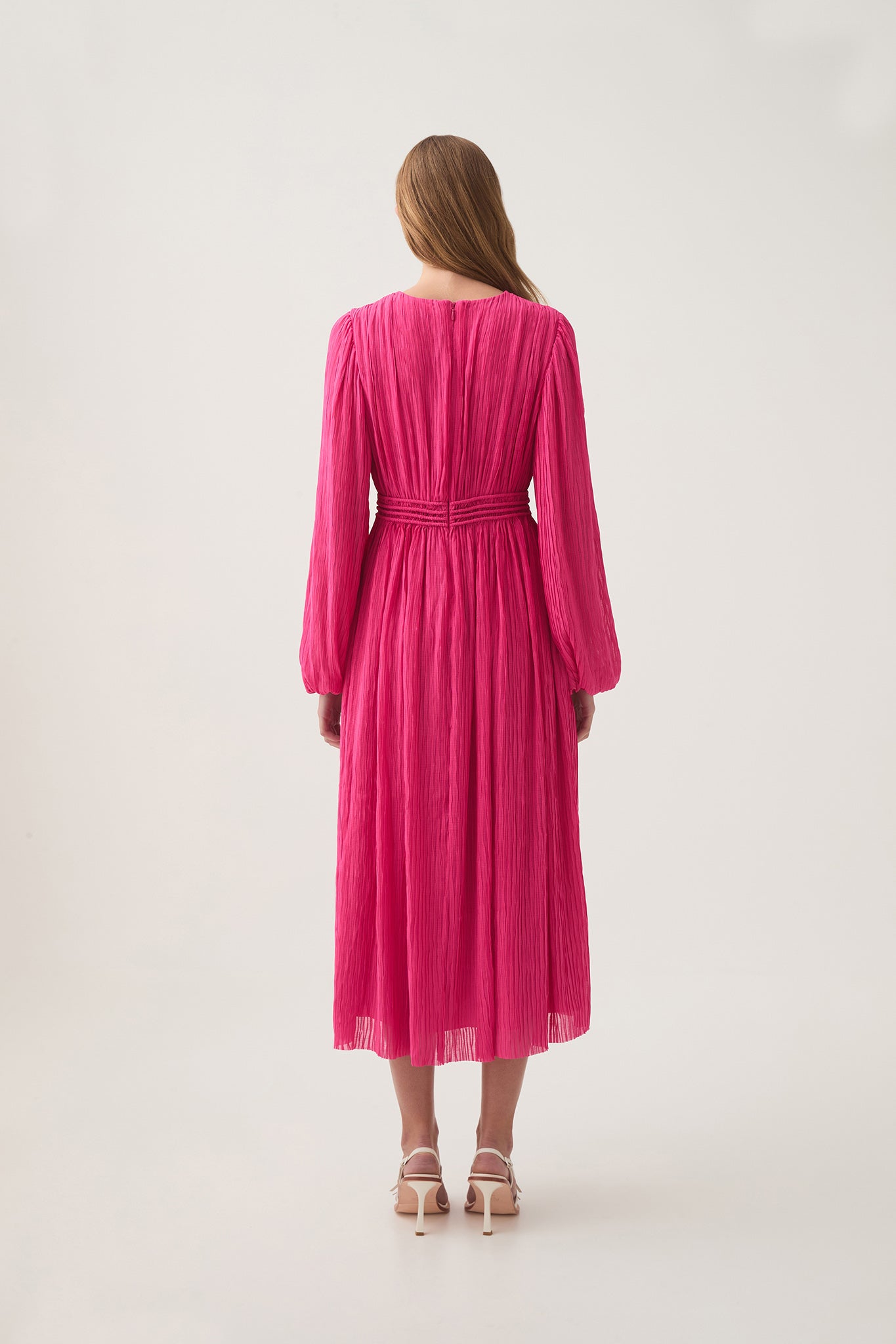 Genevieve Pleated Midi Dress