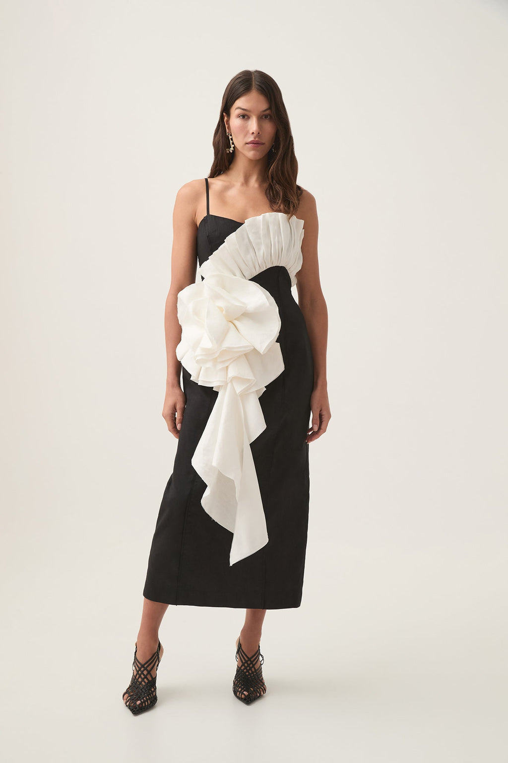Parallels Spiral Midi Dress