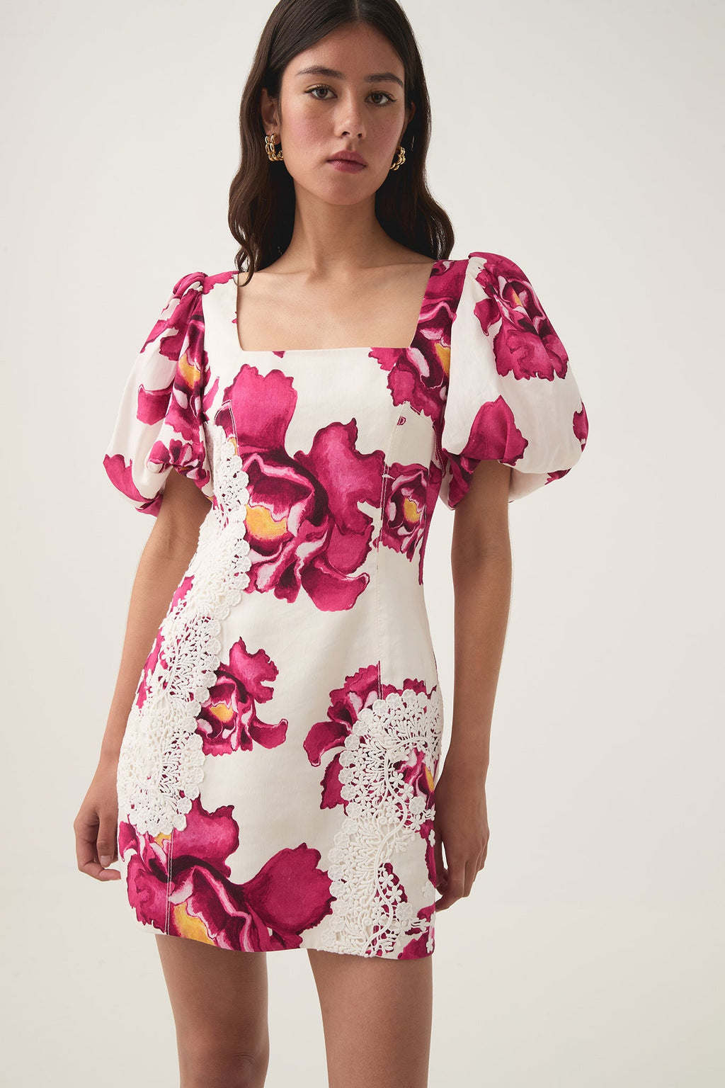 Solace Lace Trim Mini Dress