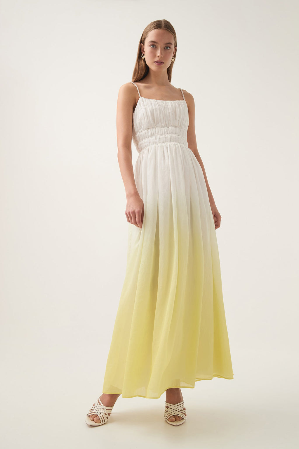 Acapella Ruched Midi Dress
