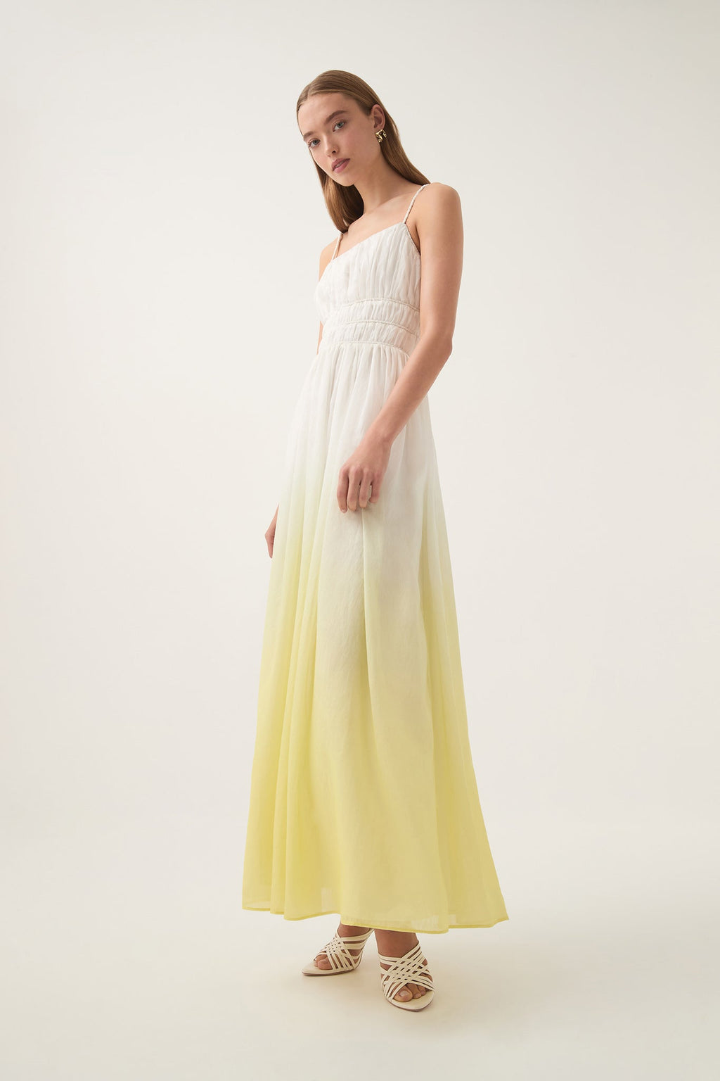 Acapella Ruched Midi Dress