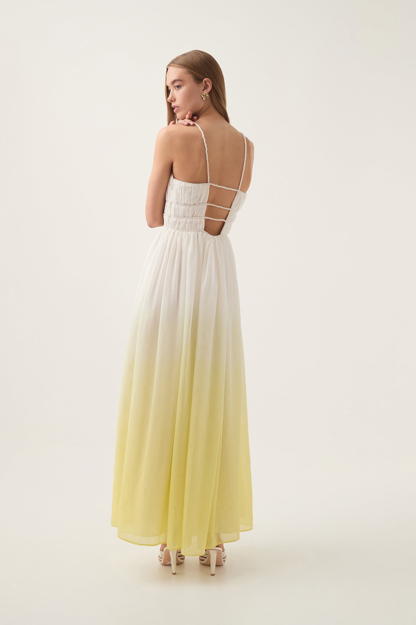 Acapella Ruched Midi Dress