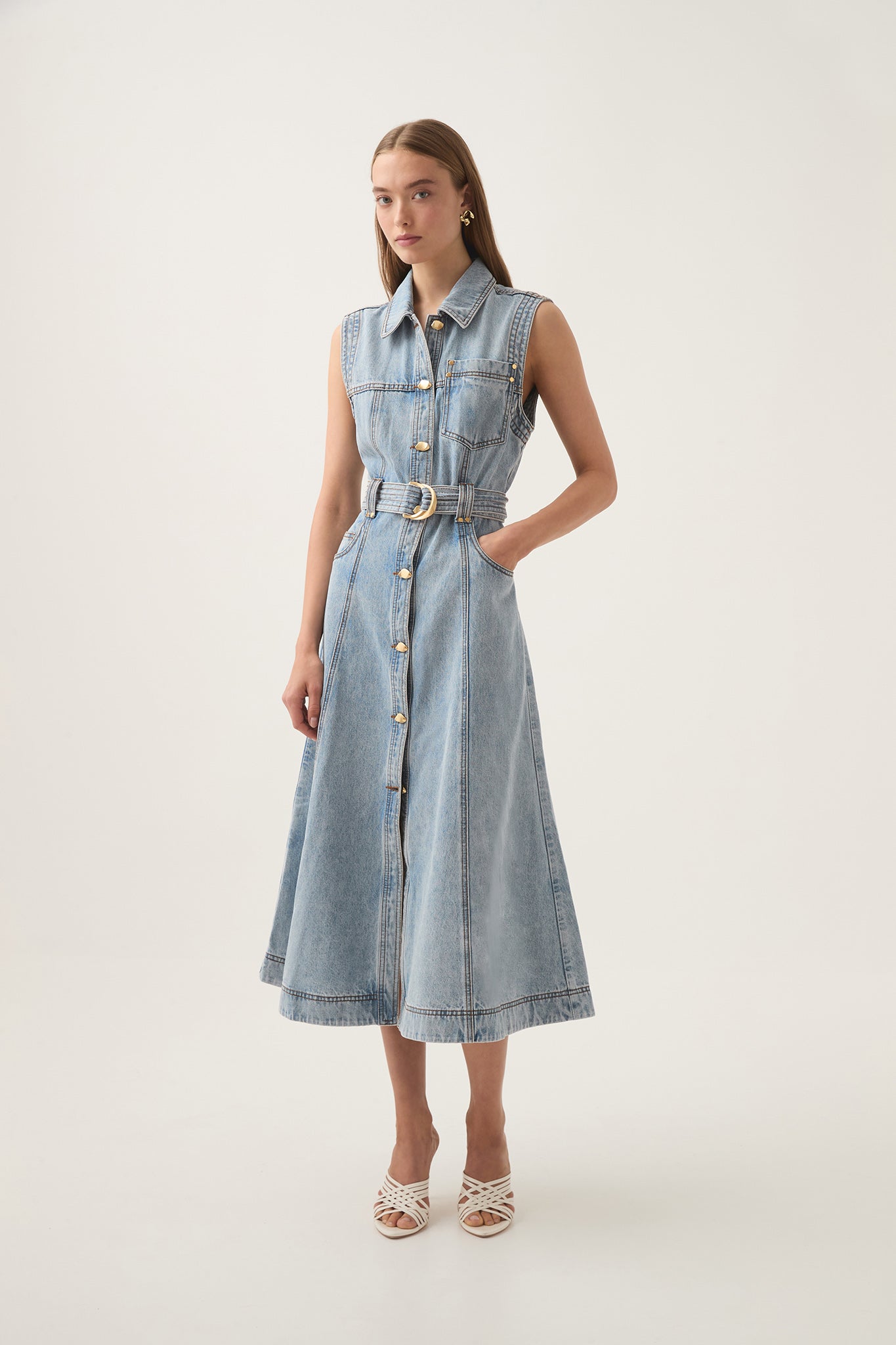 Ray Denim Midi Dress