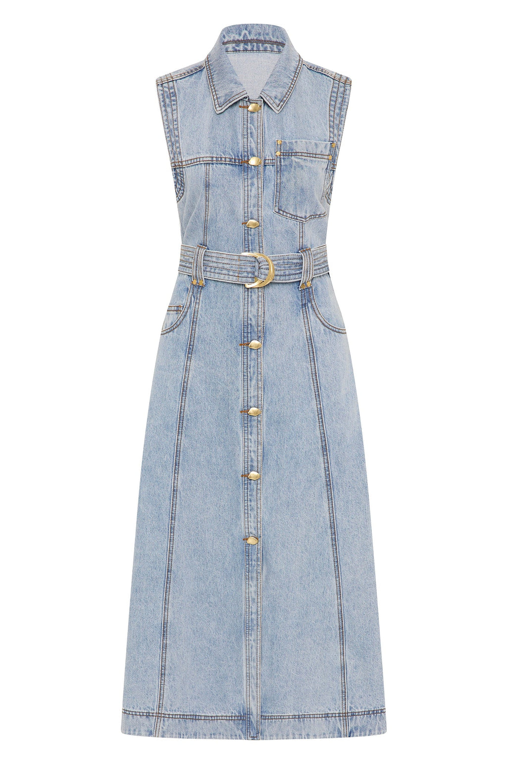 Ray Denim Midi Dress