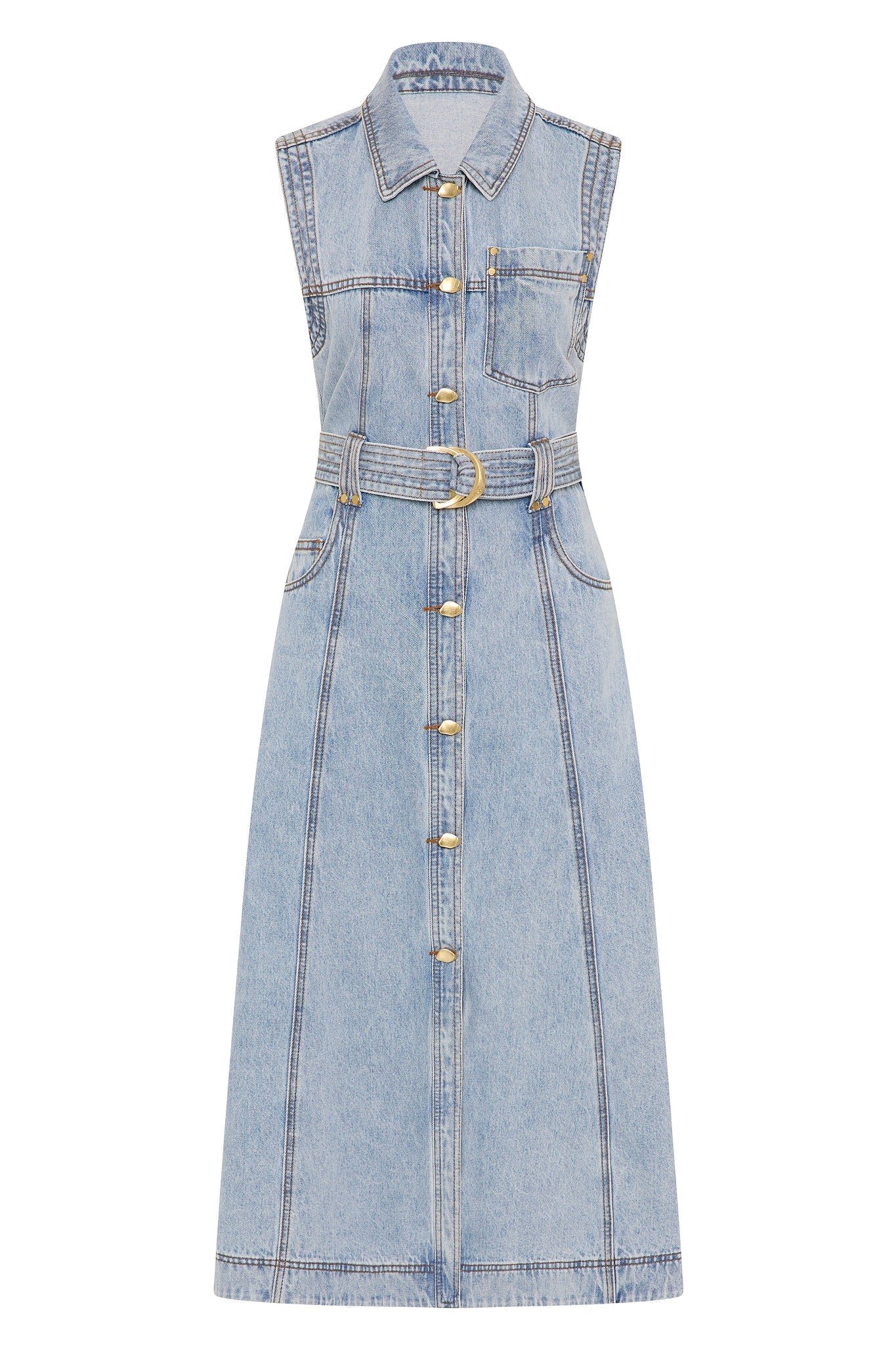 Ray Denim Midi Dress
