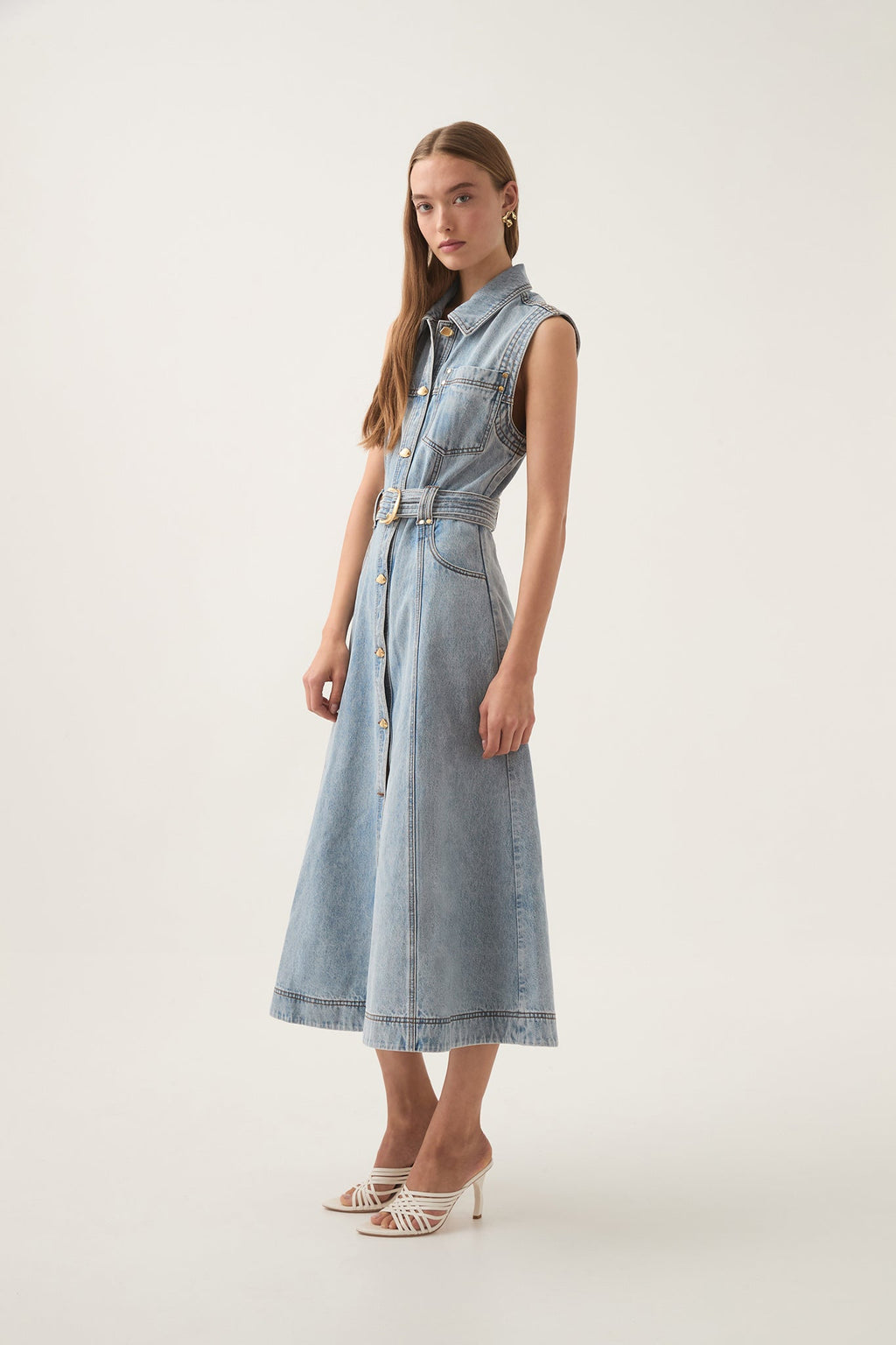Ray Denim Midi Dress