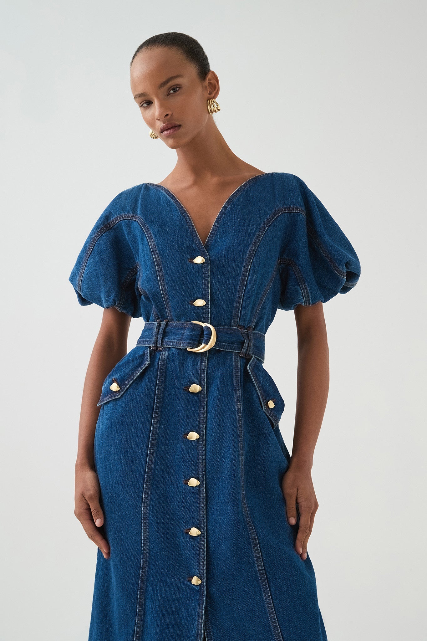 Harper Denim Midi Dress