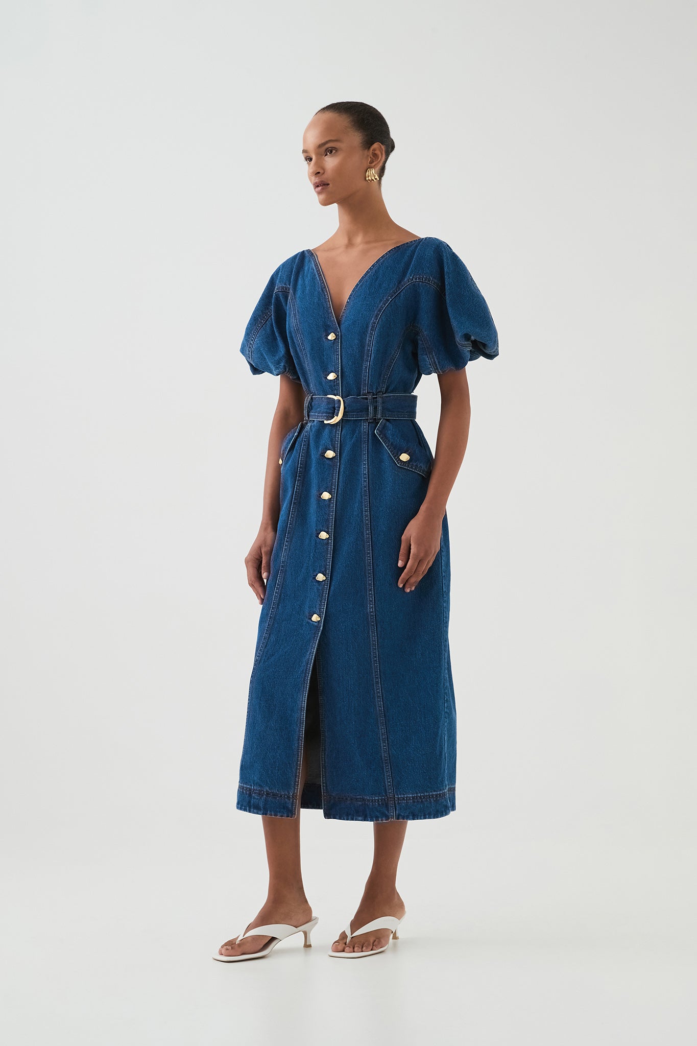 Harper Denim Midi Dress
