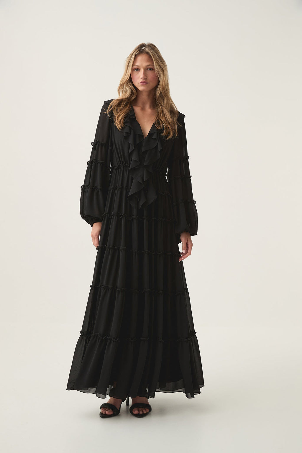Protea Ruffle Maxi Dress