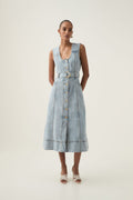 Aura Denim Midi Dress