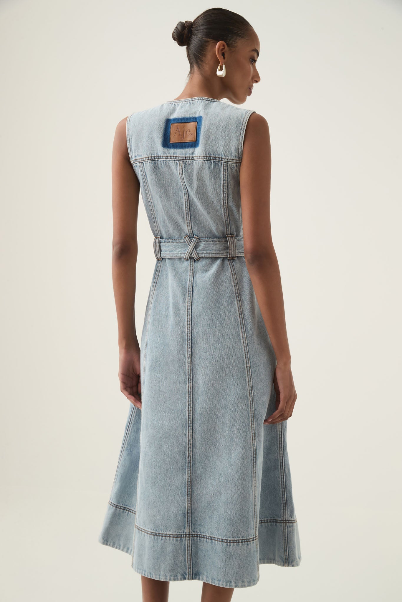 Aura Denim Midi Dress
