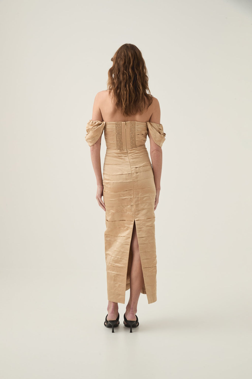 Zara Gathered Maxi Dress