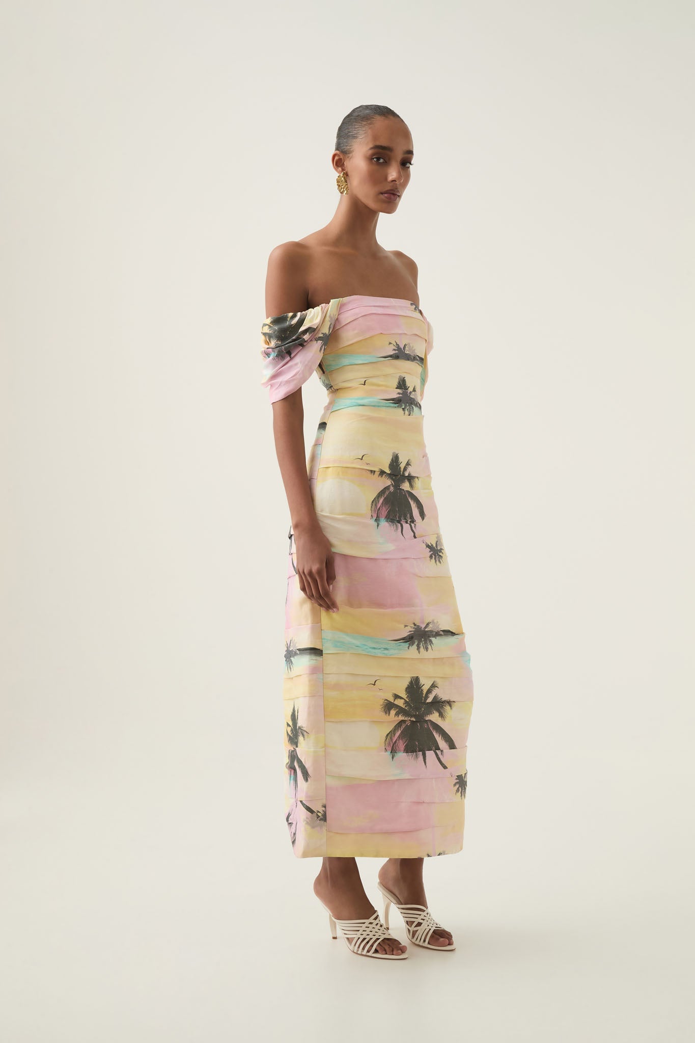 Zara Gathered Maxi Dress