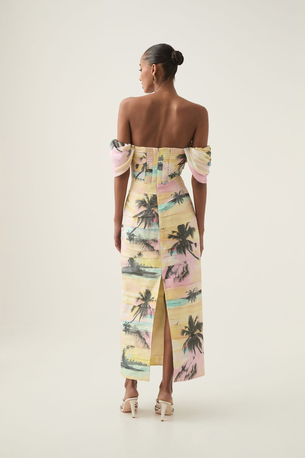 Zara Gathered Maxi Dress
