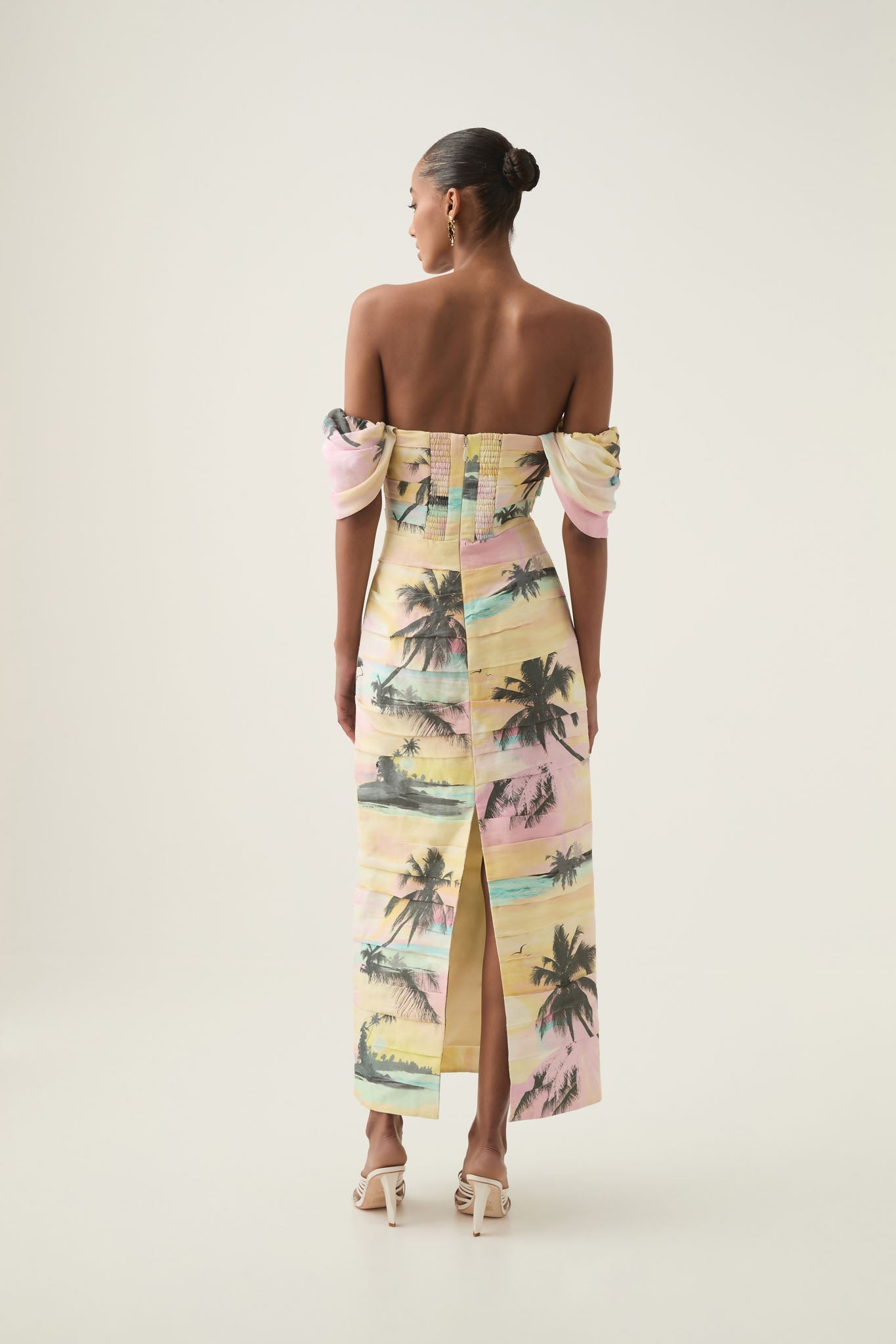 Zara Gathered Maxi Dress