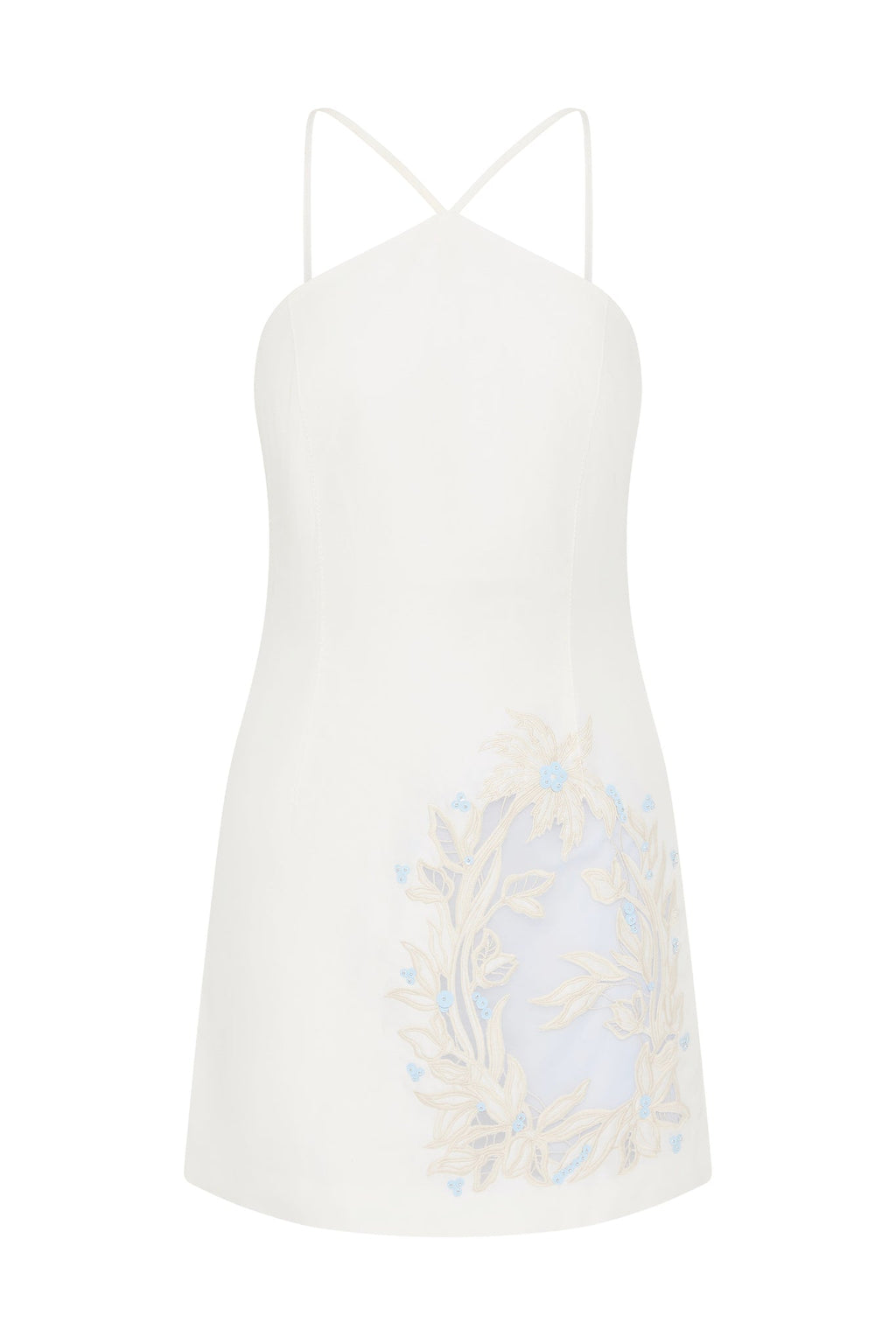 Mirrors Embroidered Mini Dress