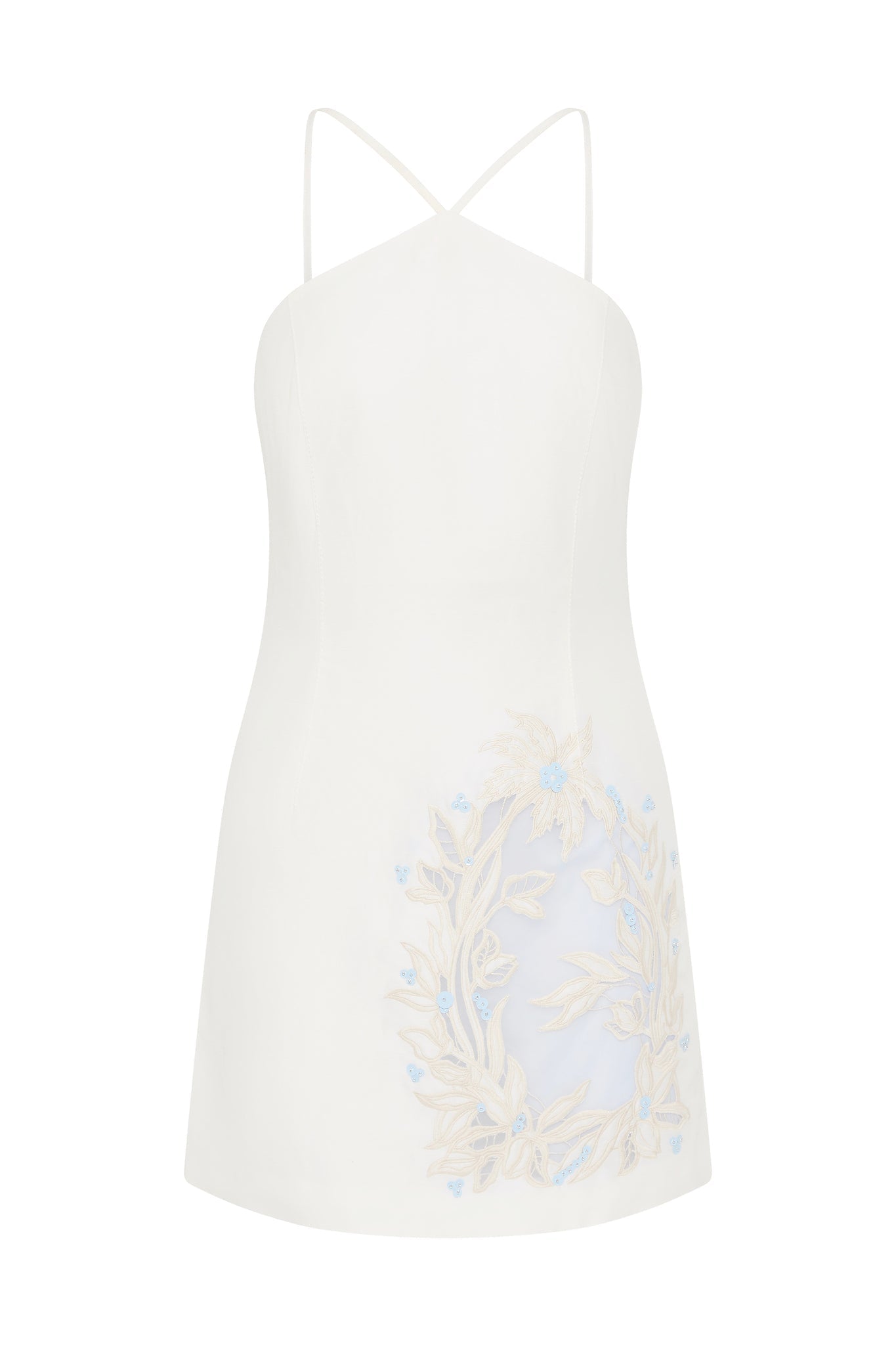 Mirrors Embroidered Mini Dress