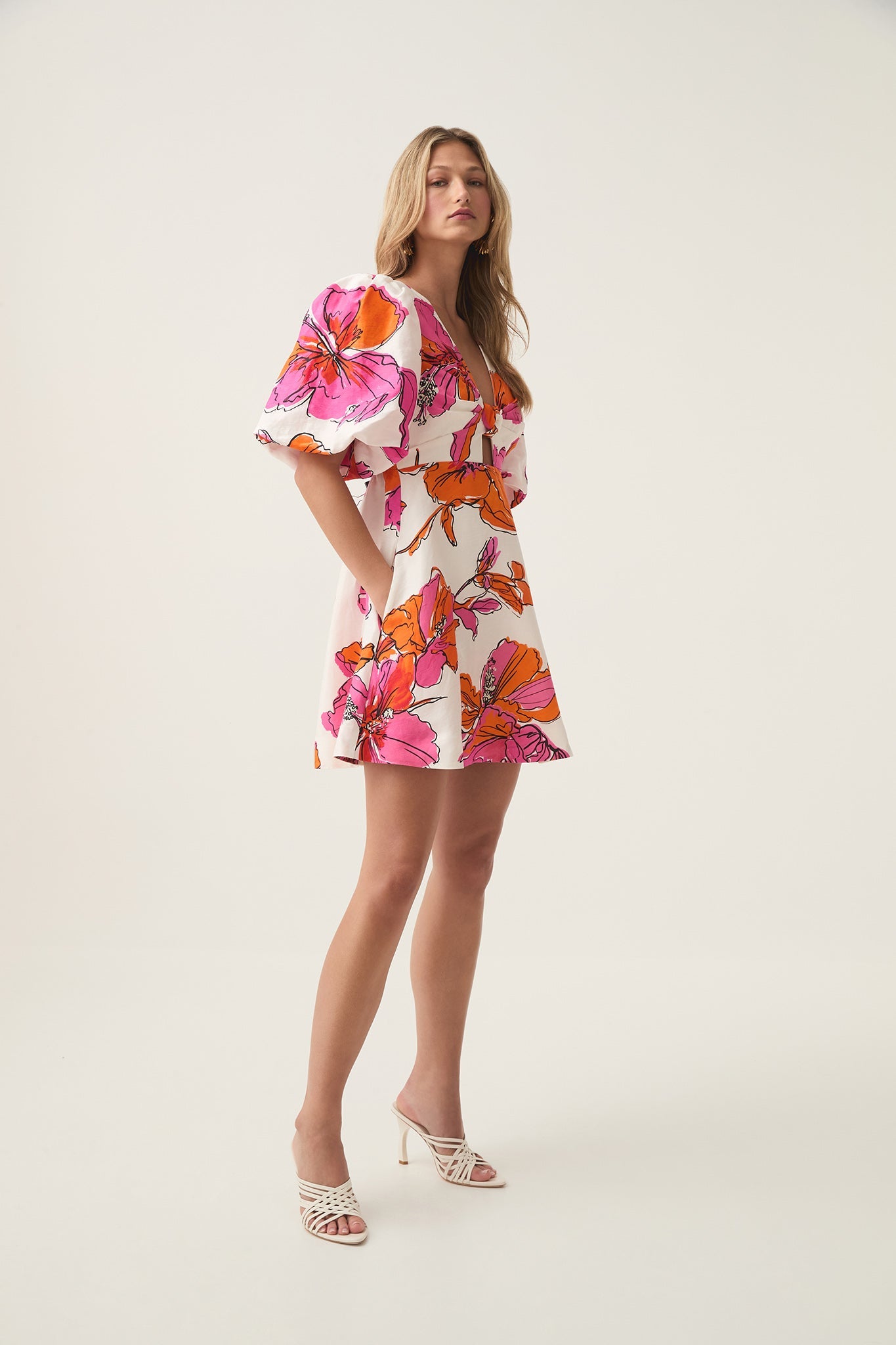 Overflow Knotted Mini Dress