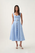 Primary Belted Midi Dress