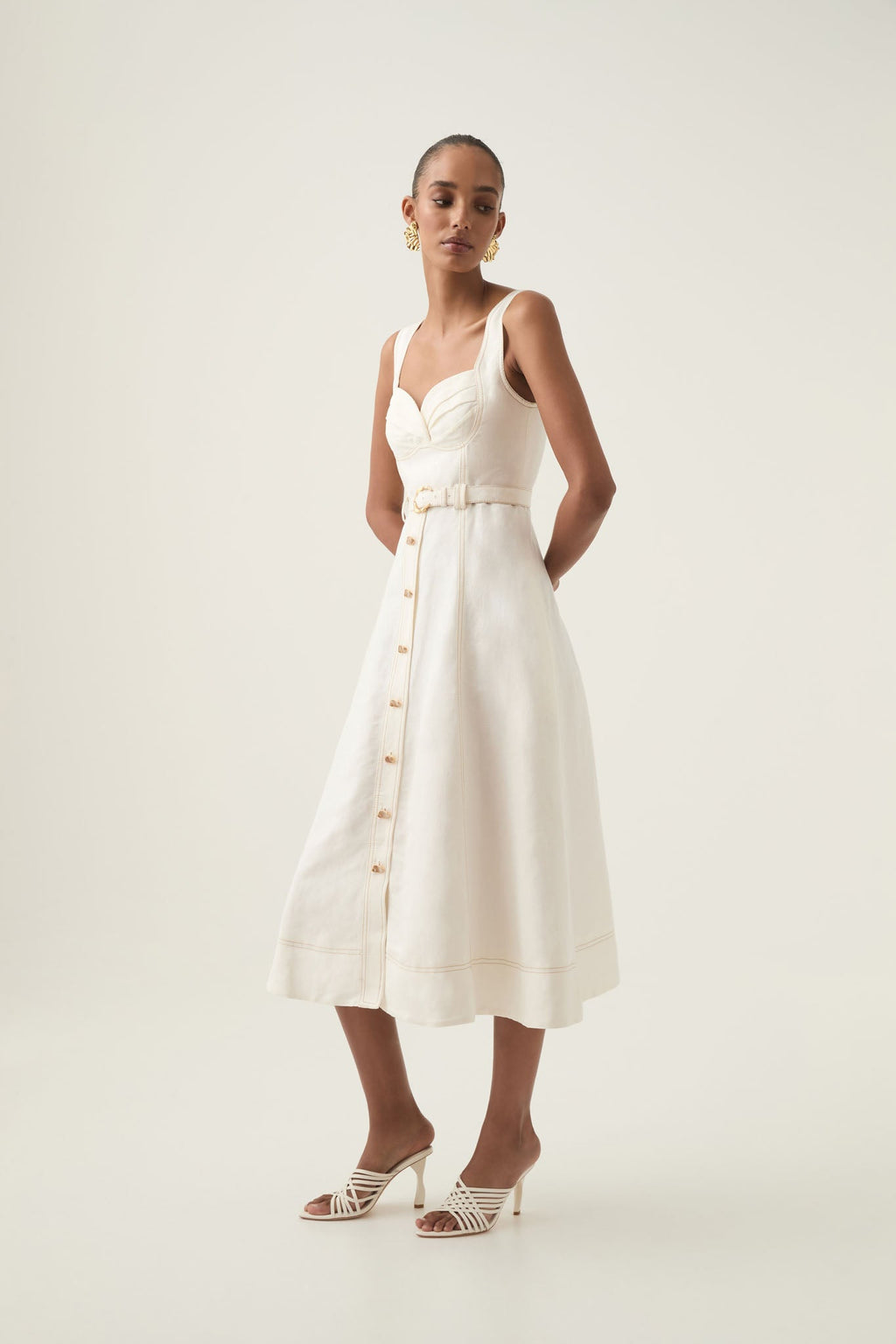 Primary Belted Midi Dress
