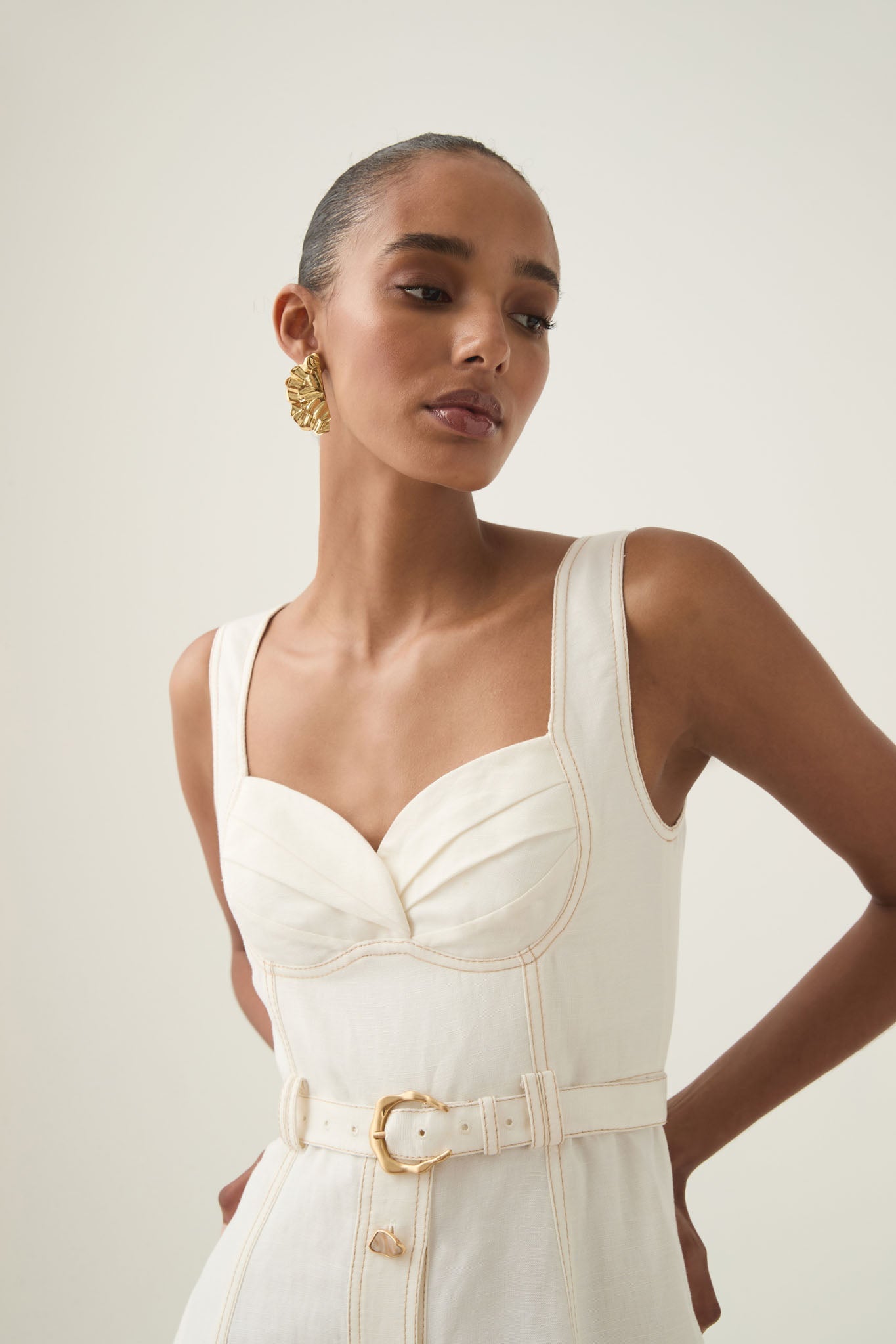 Primary Belted Midi Dress