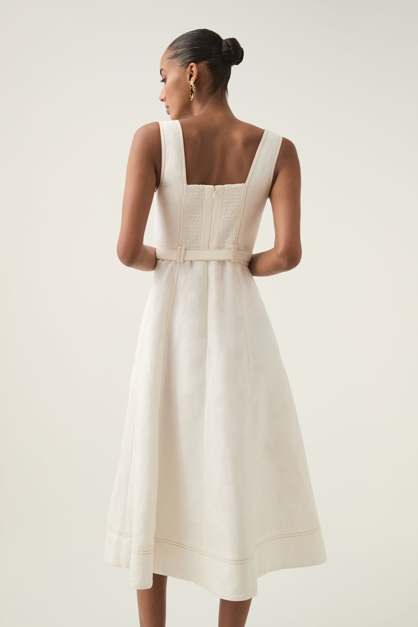 Primary Belted Midi Dress