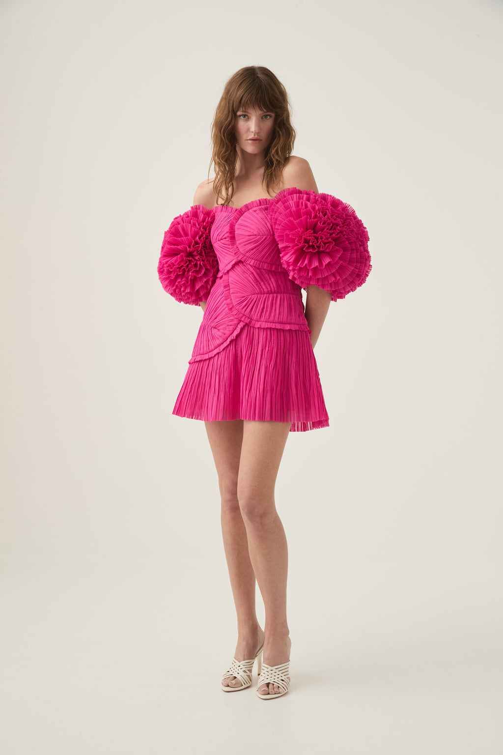 Crystallise Pleated Mini Dress
