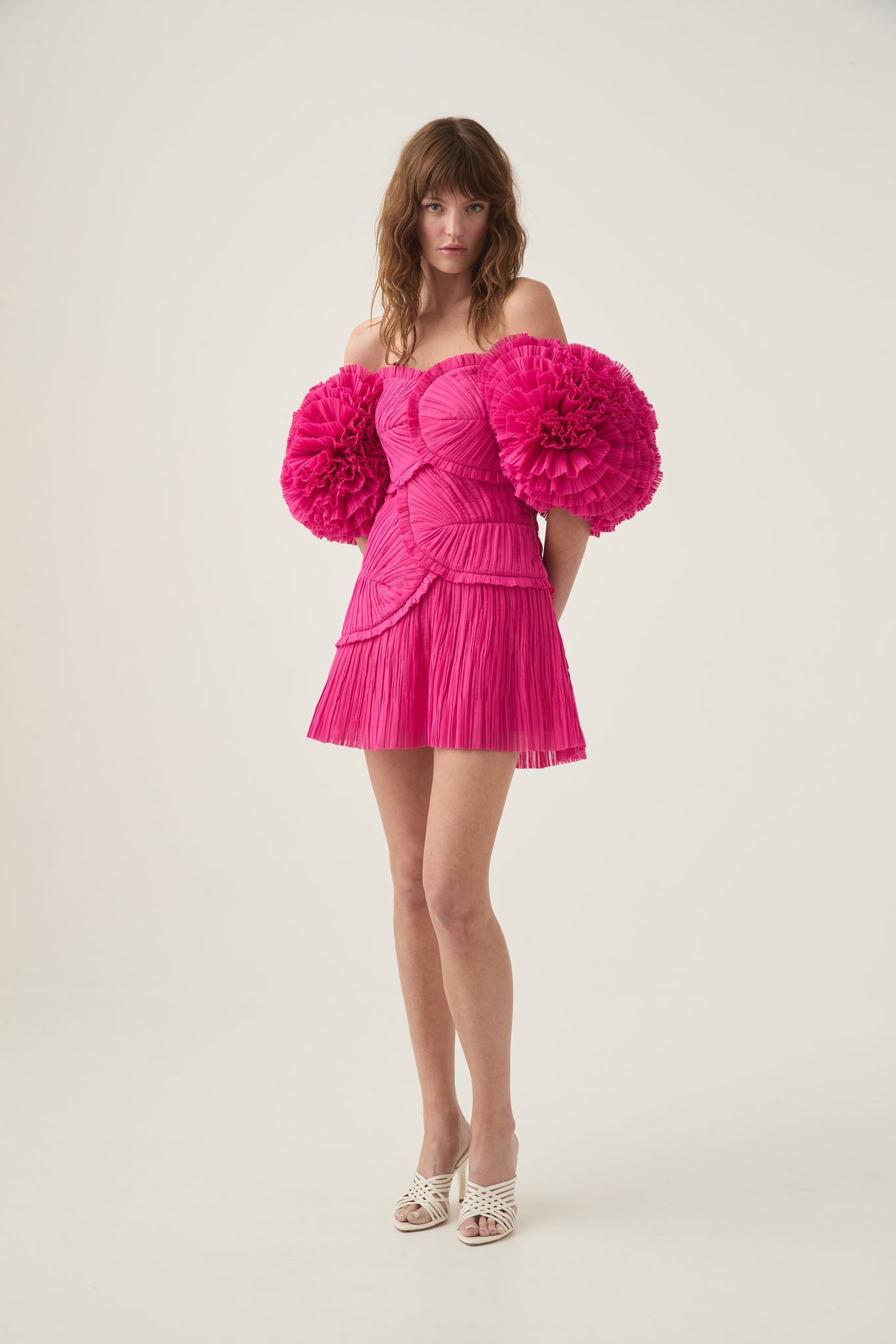 Crystallise Pleated Mini Dress