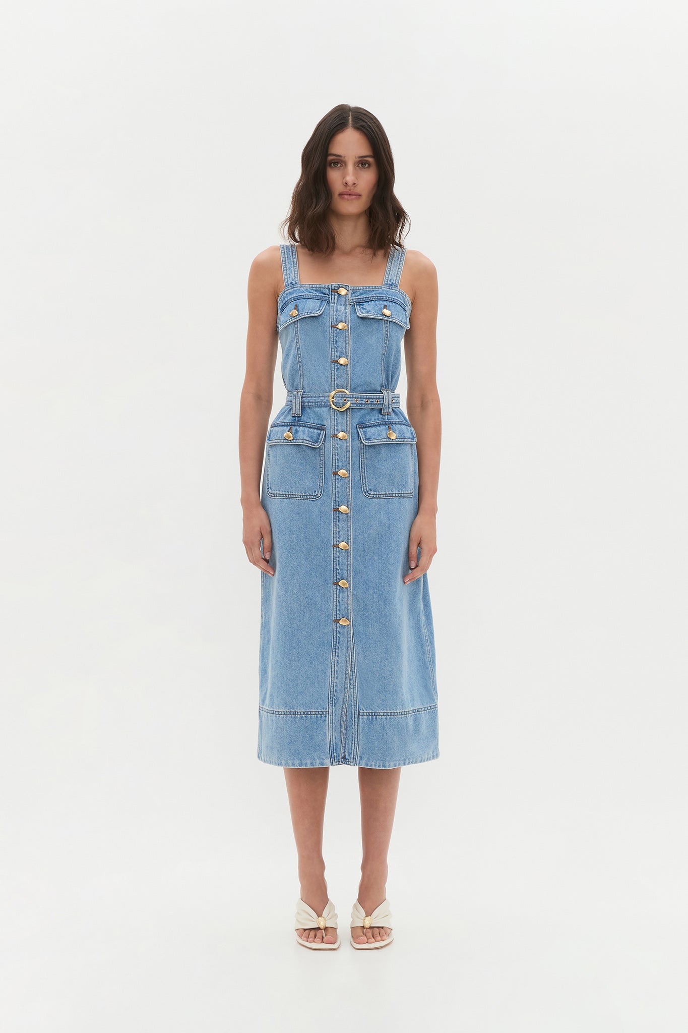 Holland Denim Midi Dress