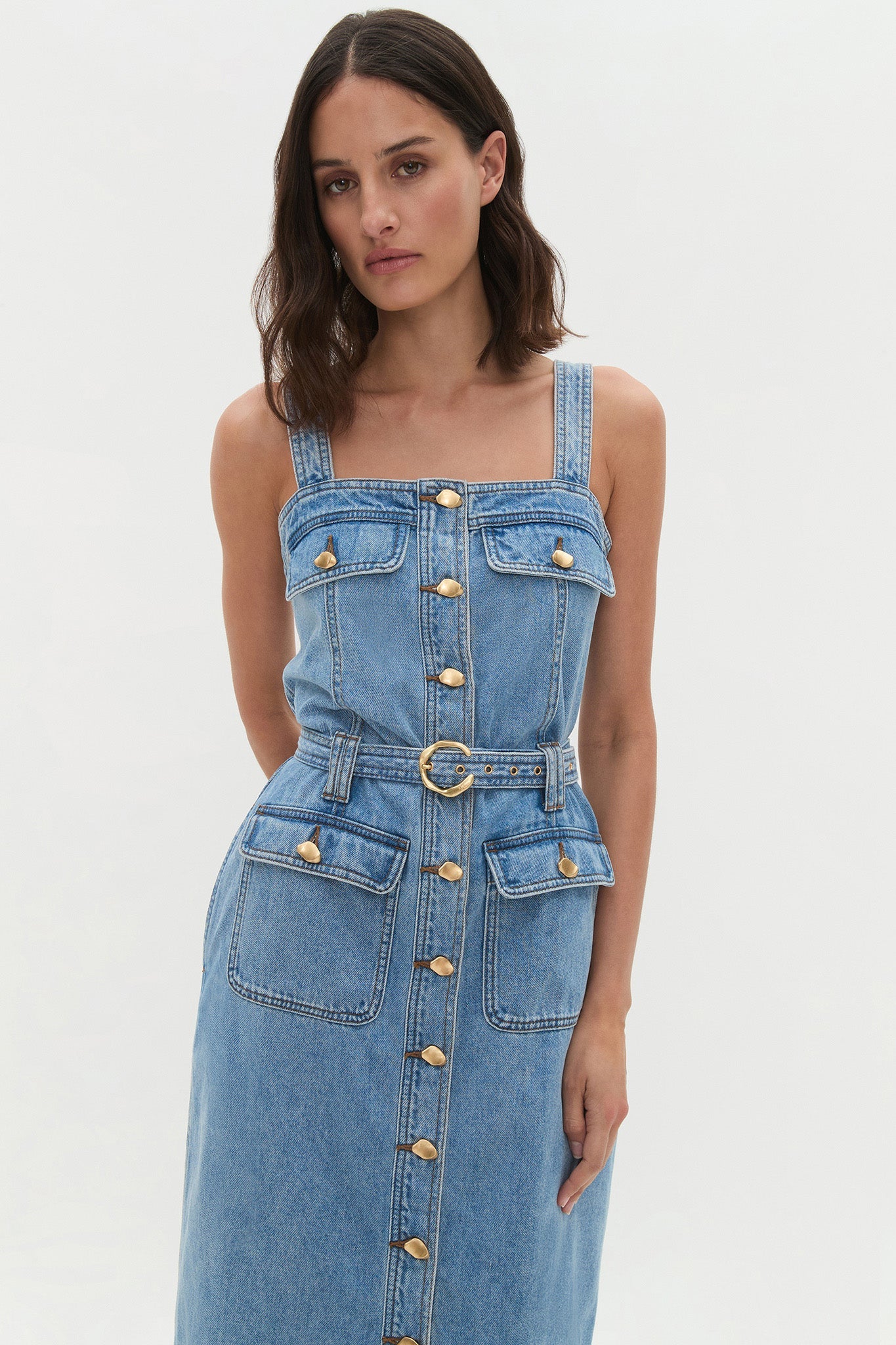Holland Denim Midi Dress