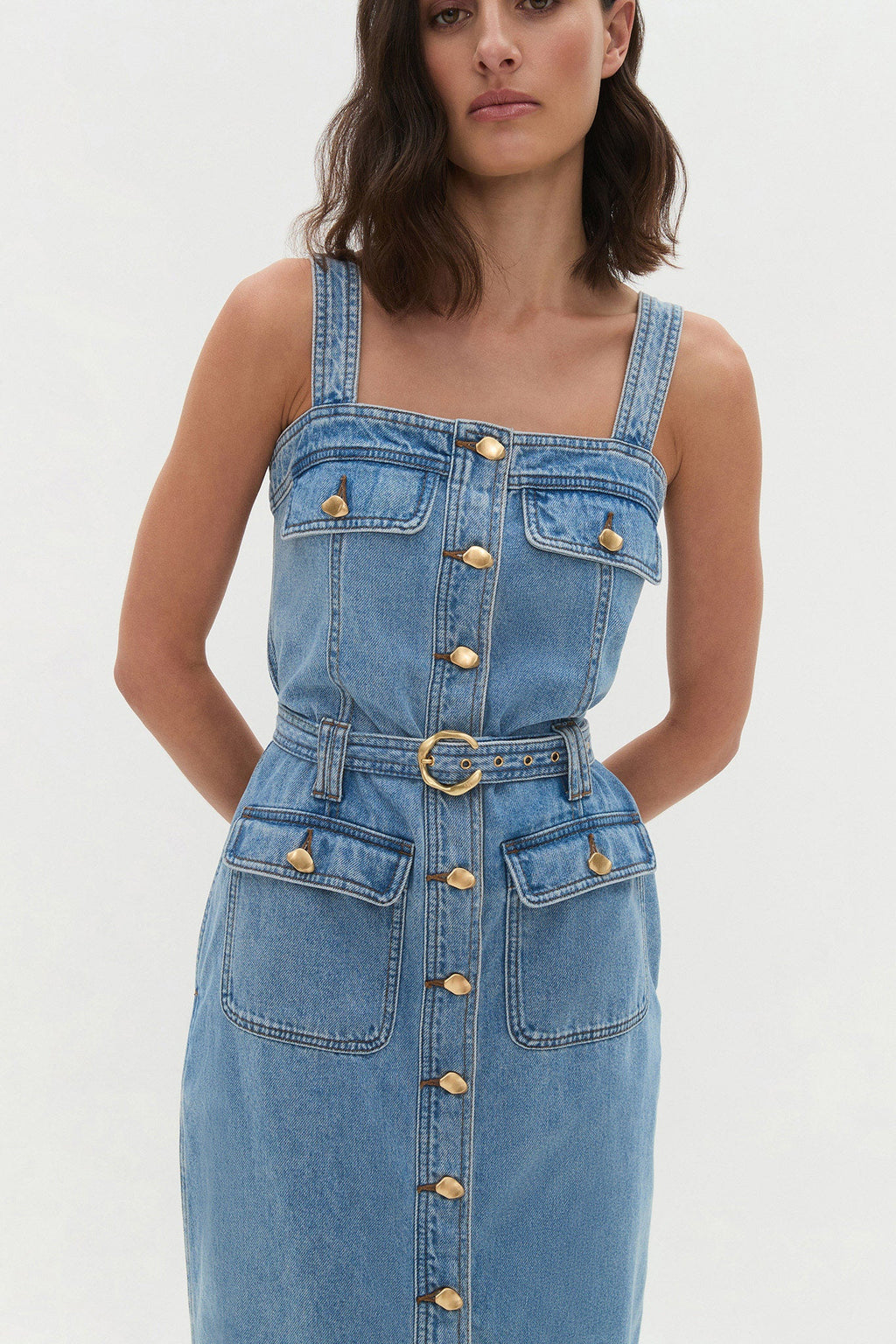 Holland Denim Midi Dress