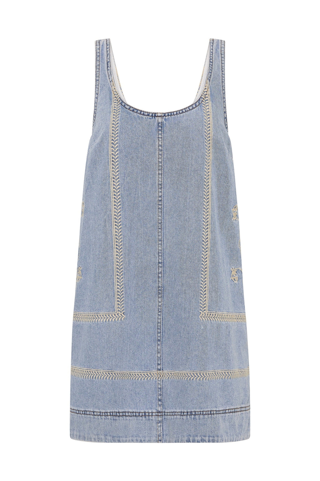 Lotus Denim Mini Dress