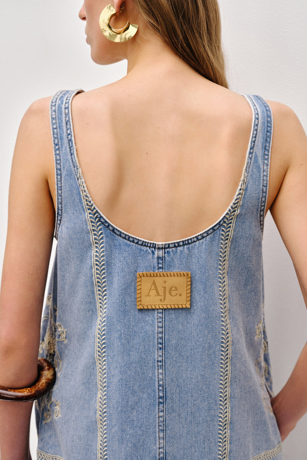 Lotus Denim Mini Dress