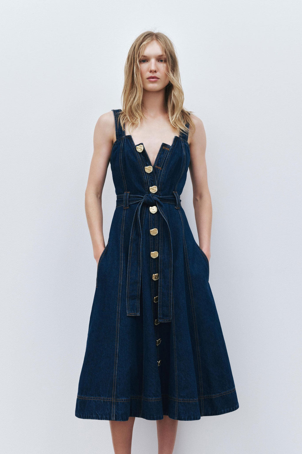 Gianna Denim Midi Dress