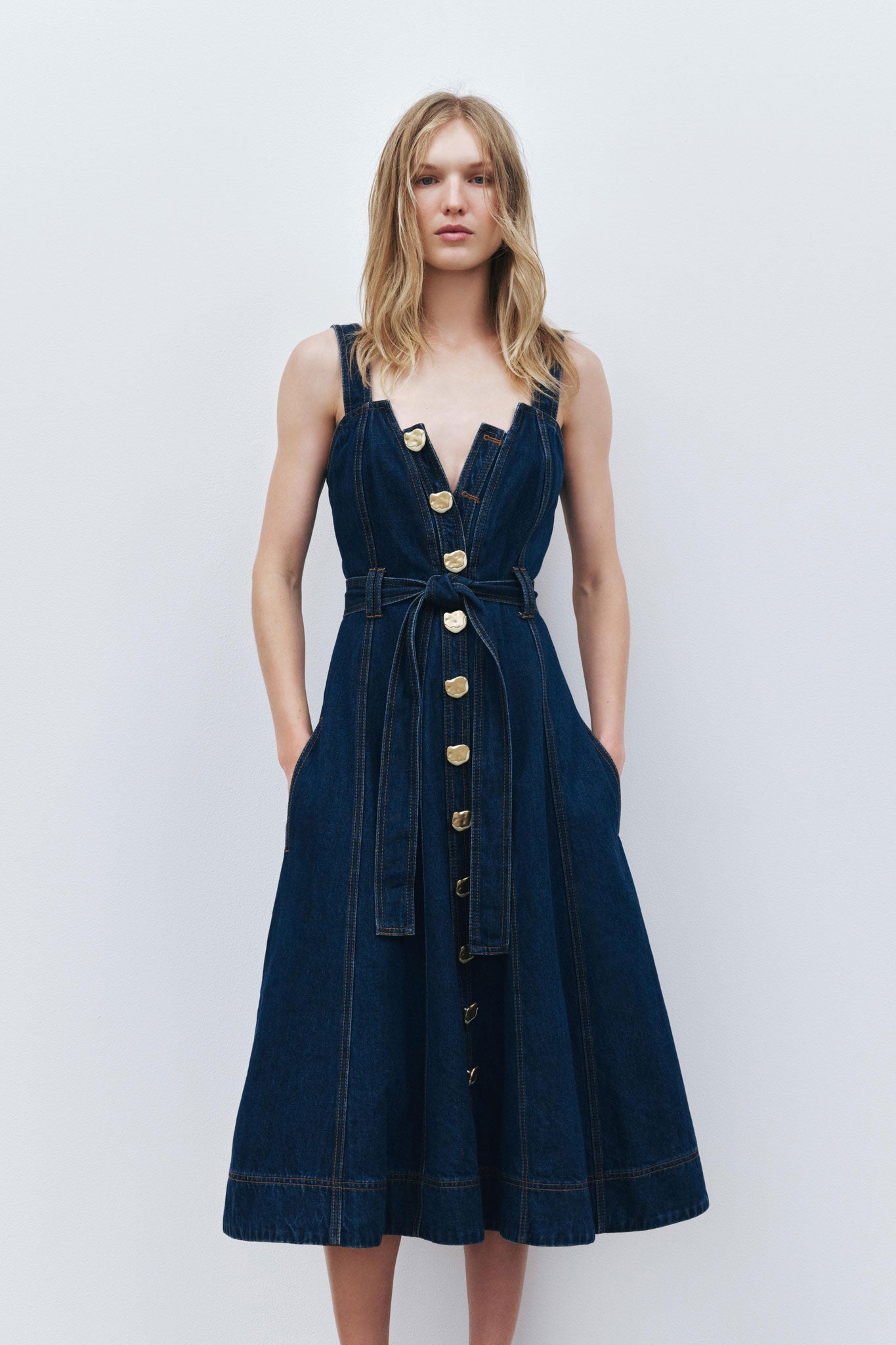 Gianna Denim Midi Dress