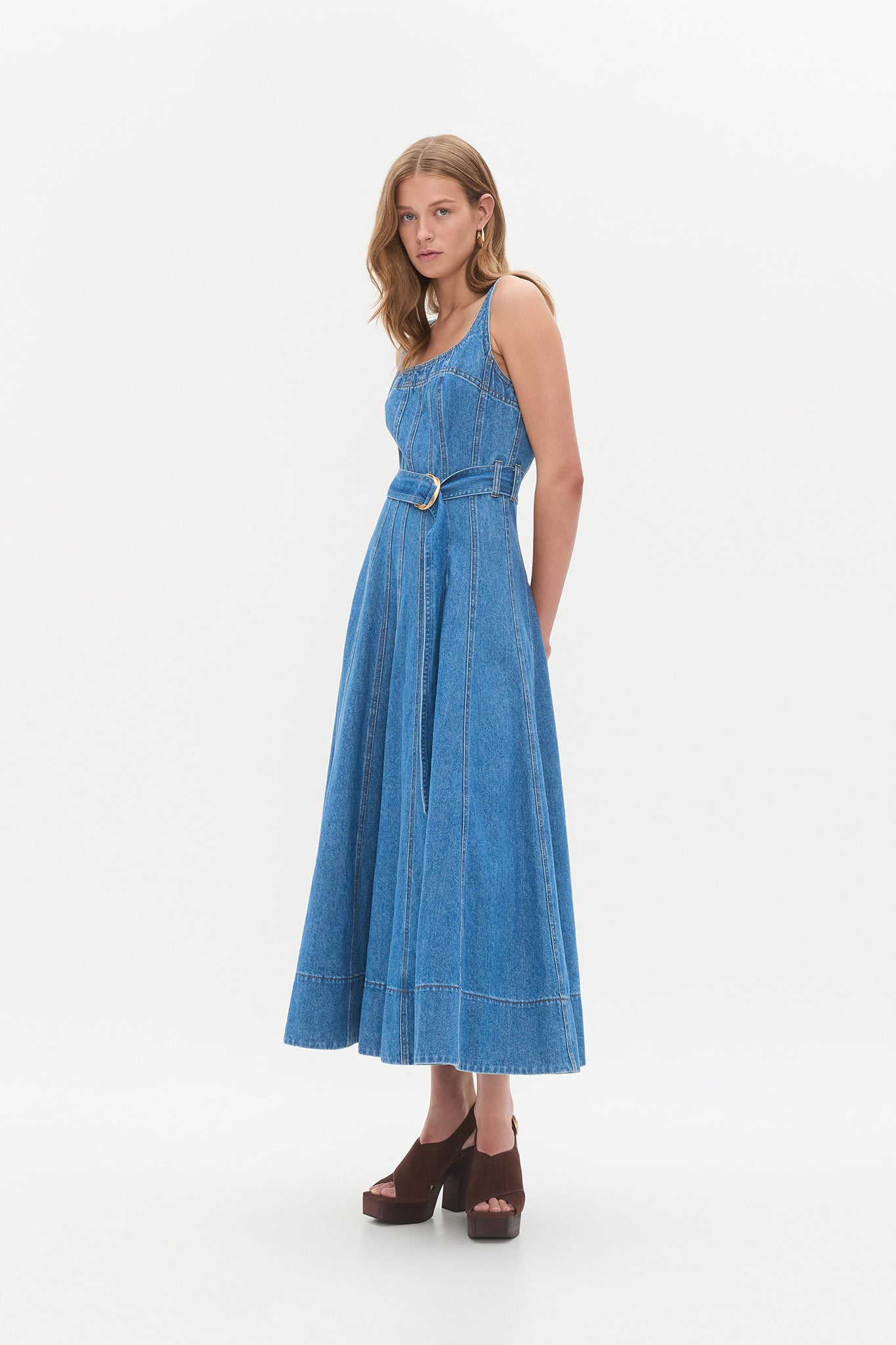 Rainer Denim Midi Dress