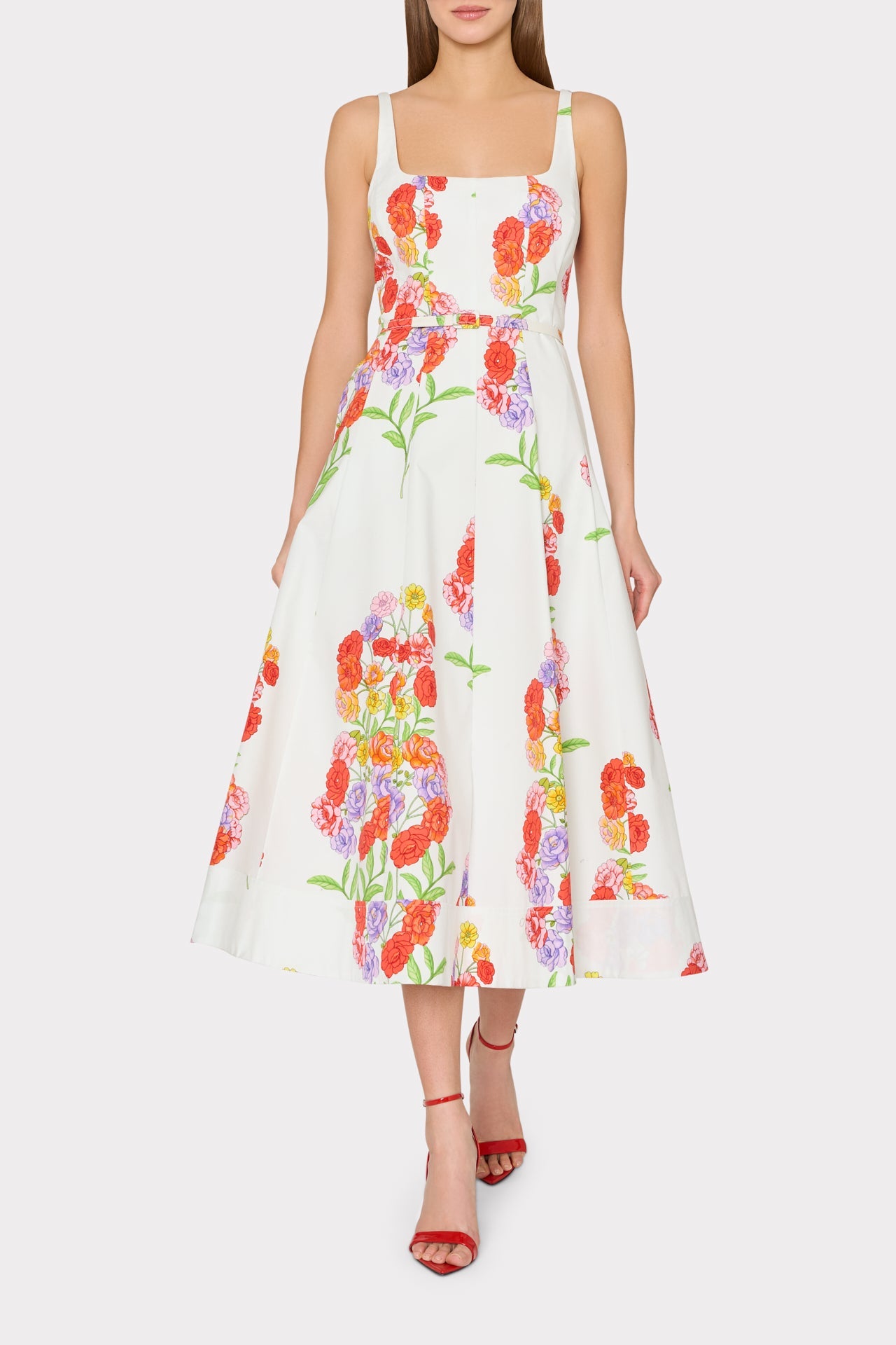 Nia Printed Midi Dress