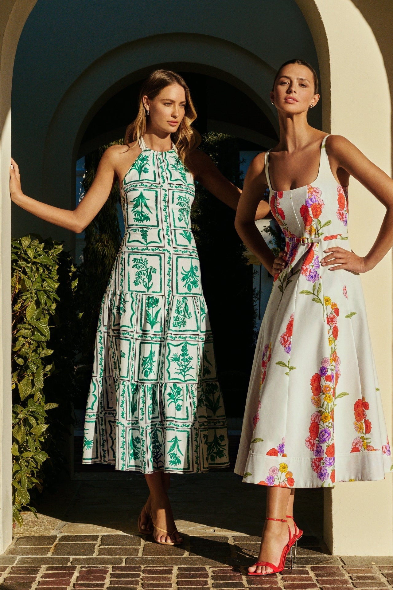Nia Printed Midi Dress