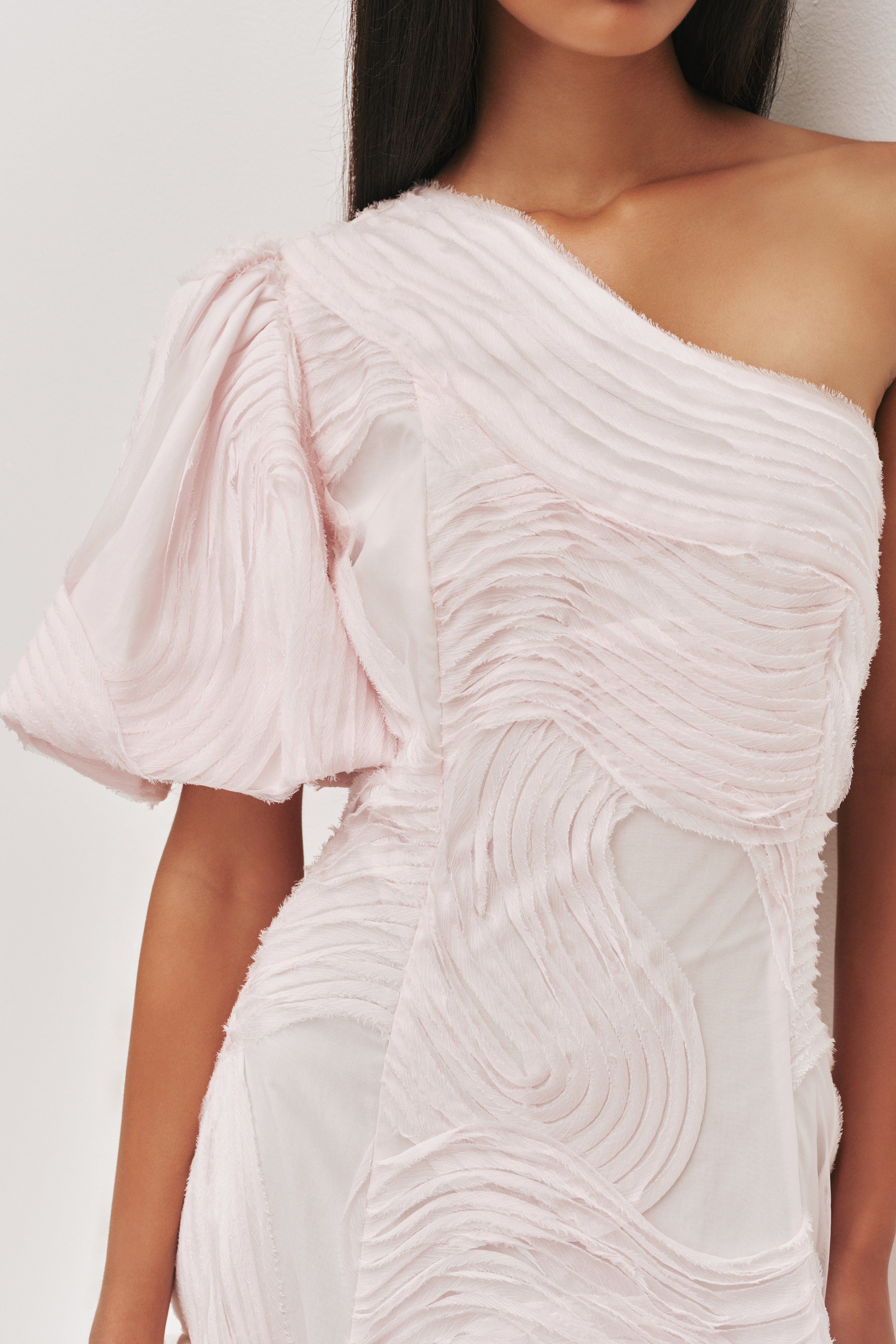 Wave One Shoulder Dress