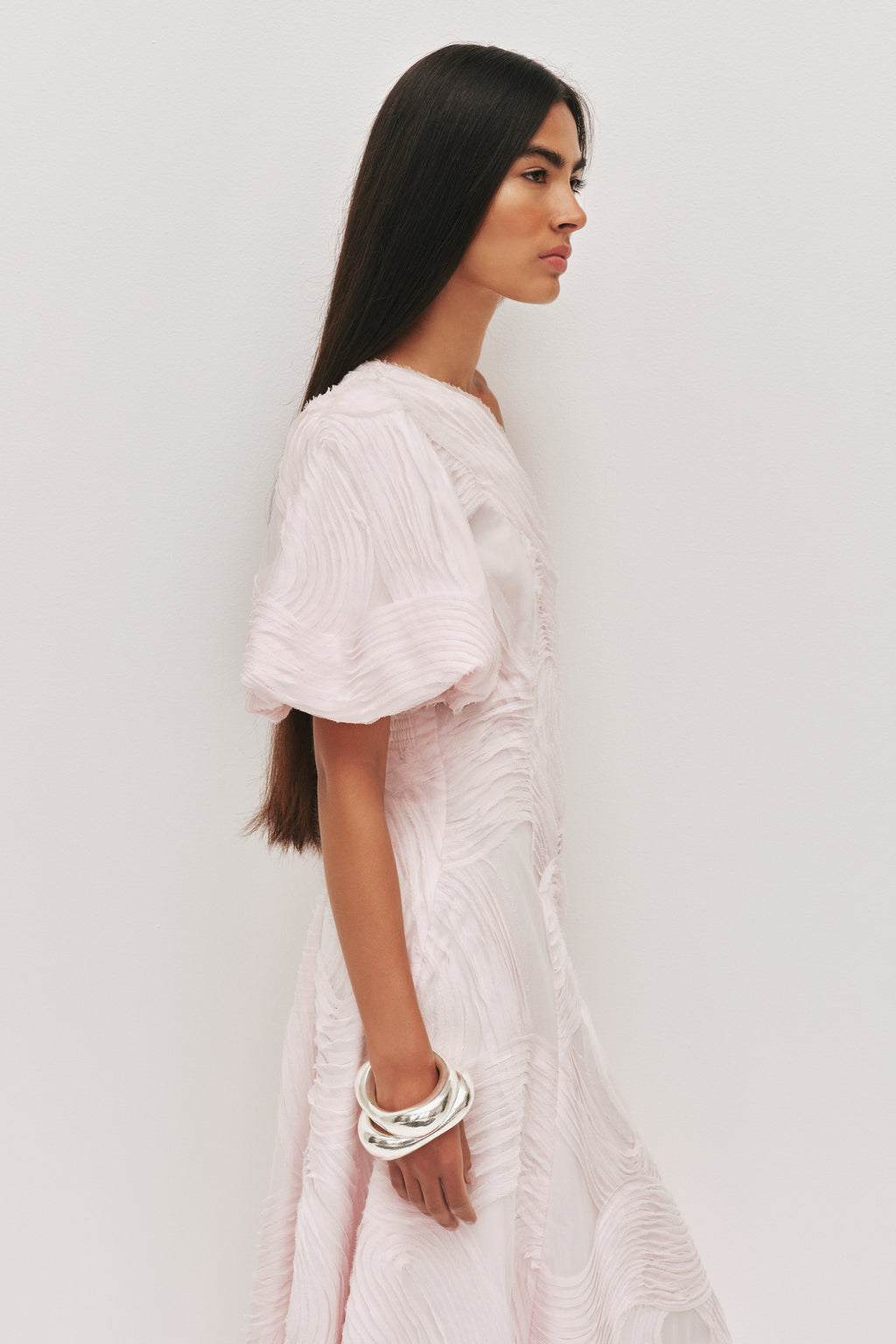 Wave One Shoulder Dress