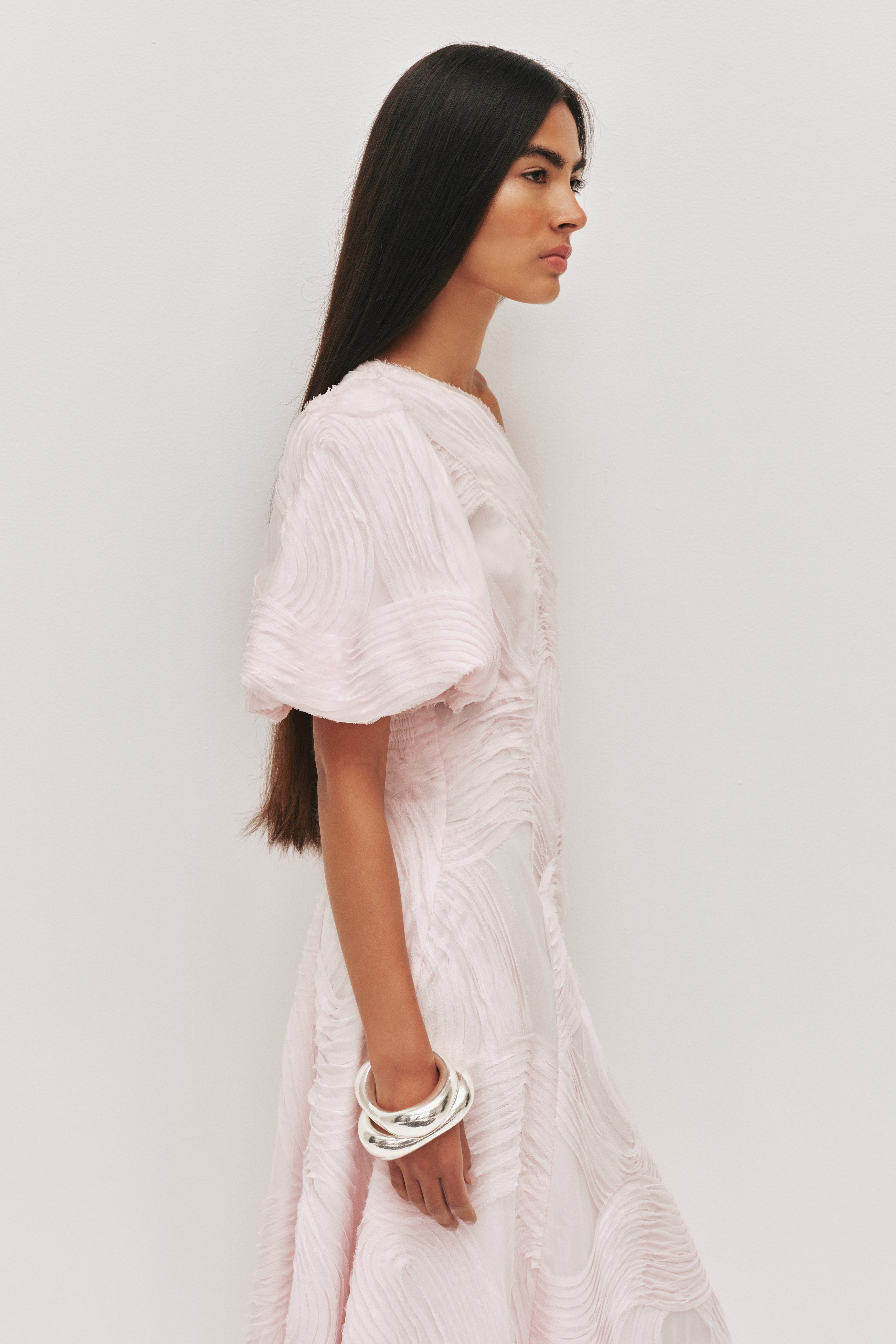 Wave One Shoulder Dress