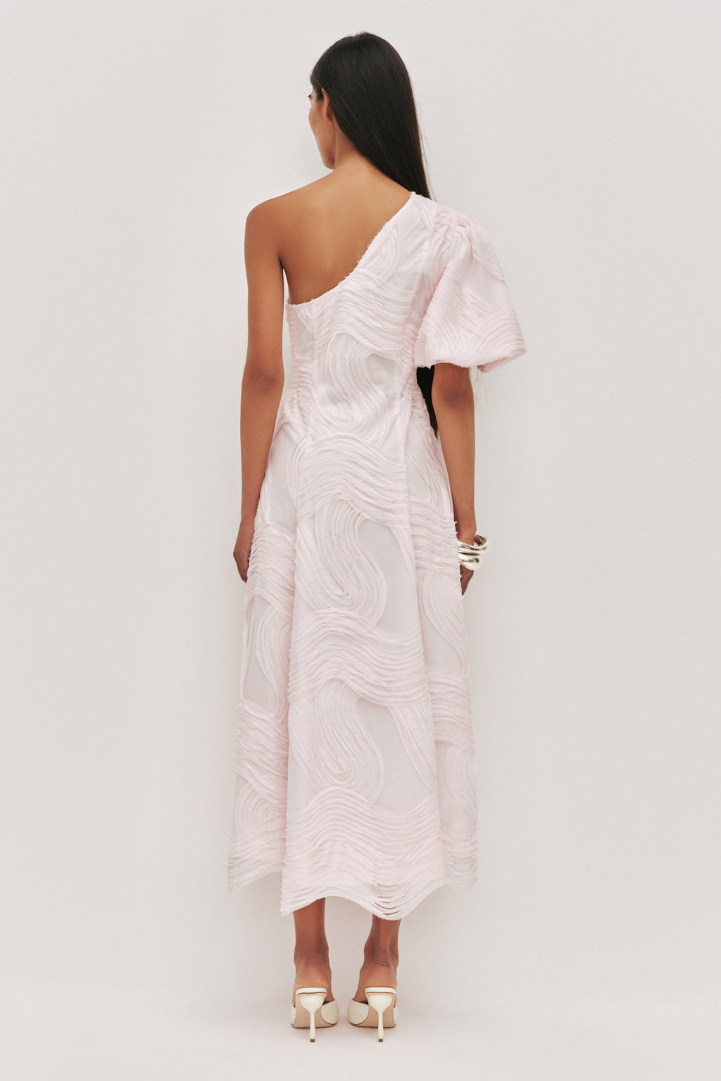 Wave One Shoulder Dress
