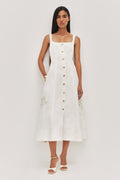 Halo Embroidered Midi Dress