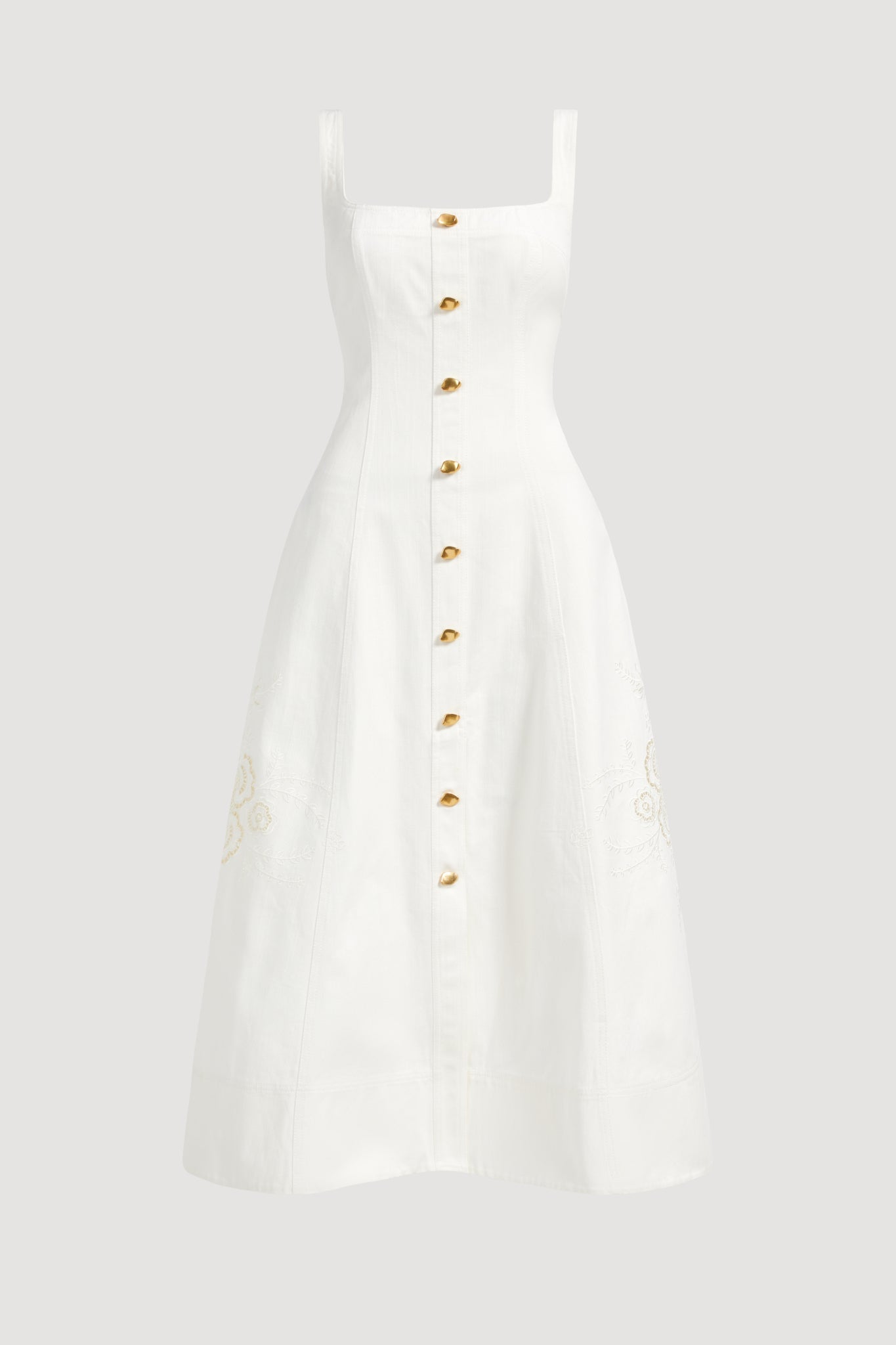Halo Embroidered Midi Dress