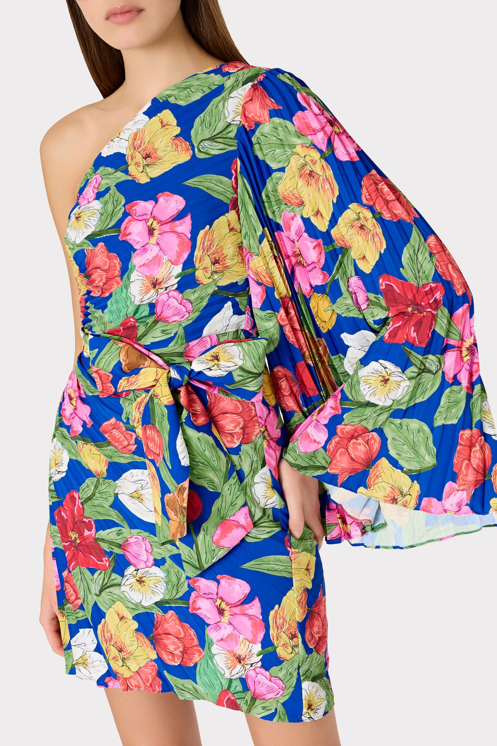 Linden Tulip Rosette Pleated Dress