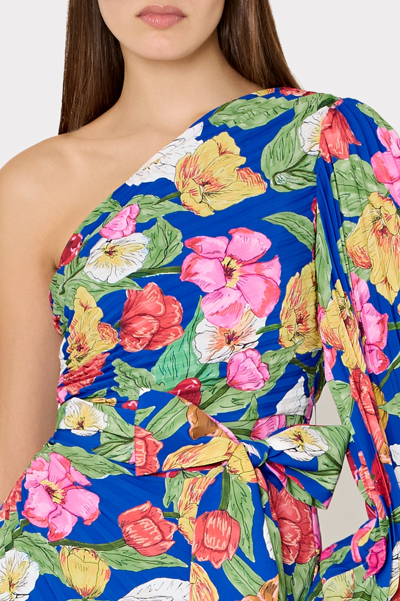 Linden Tulip Rosette Pleated Dress