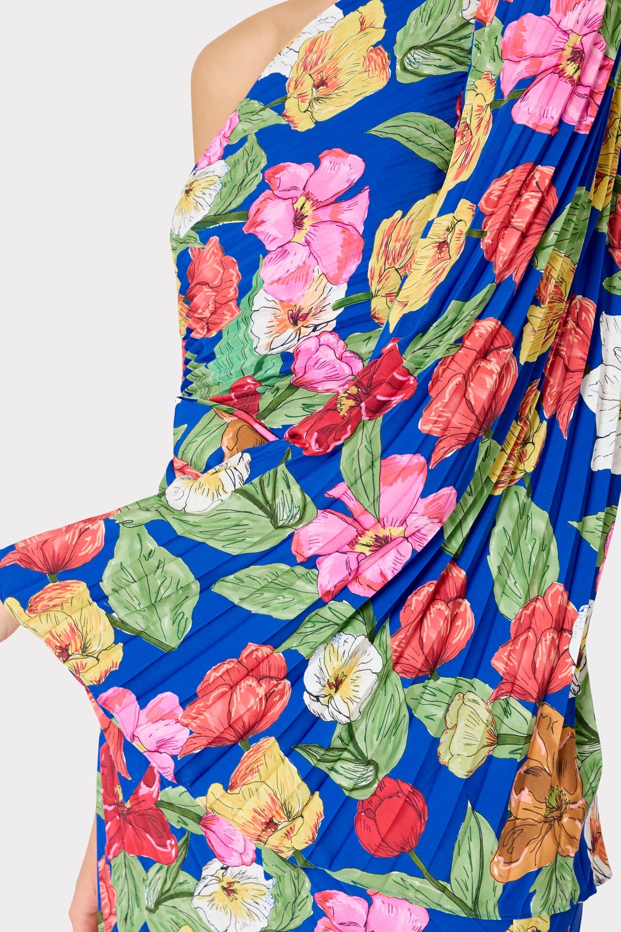 Linden Tulip Rosette Pleated Dress